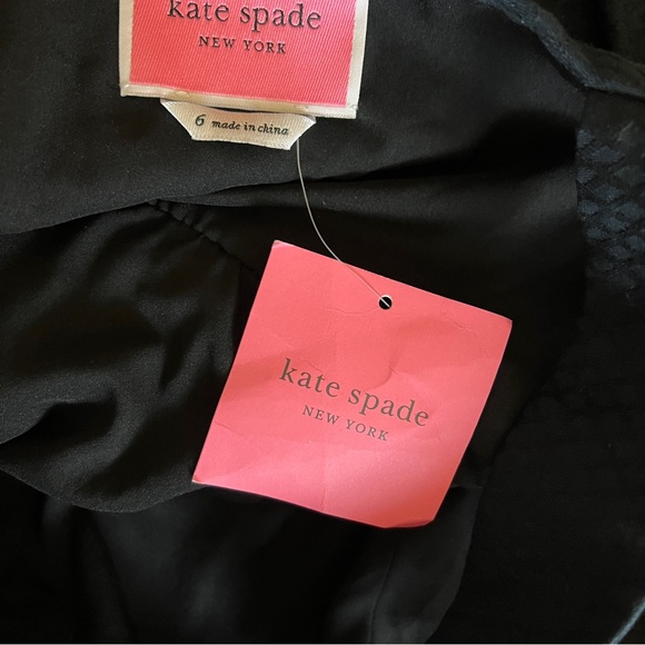 NWT Kate Spade Flock Party Jacquard Mini Dress Black Pink Parrots Size 6 - Picture 9 of 10